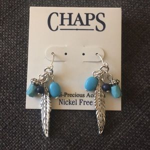 Silver and turquoise accented earrings